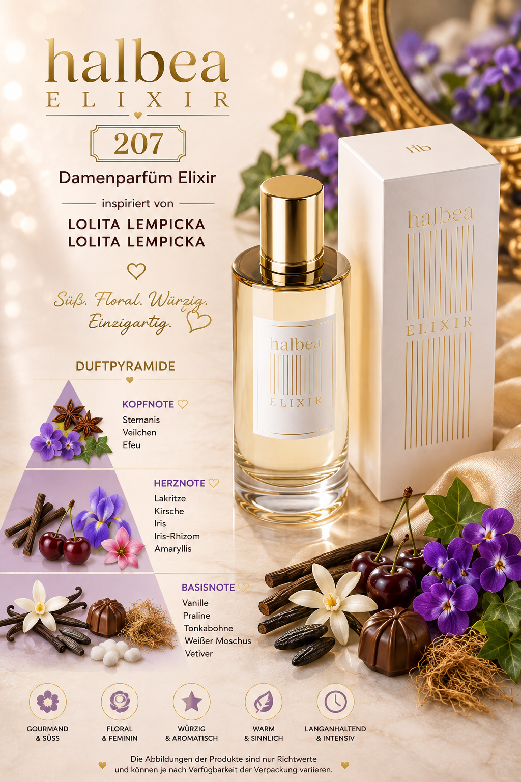 🍒💜 Halbea 207 – Damenparfum Elixir | inspiriert von Lolita Lempicka – Lolita Lempicka 💜🍒