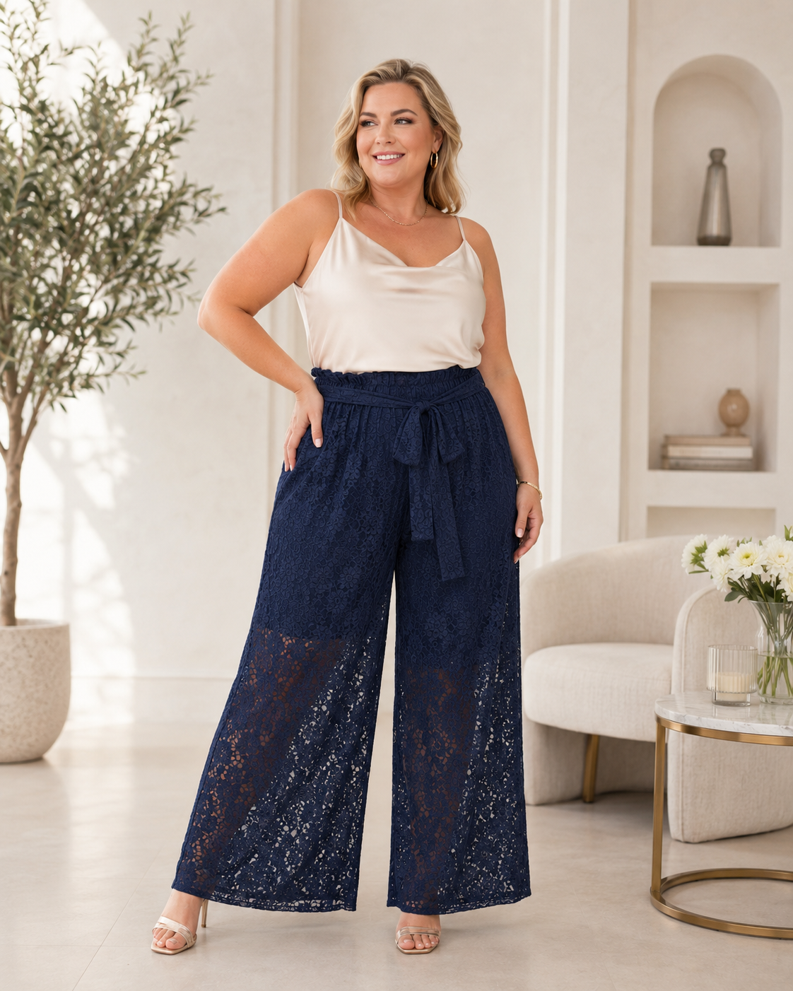 🌸 Spitzen-Hose Damen | Größe 44–50 🌸