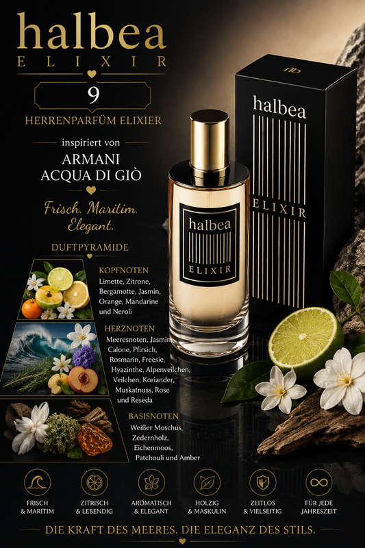 🌊✨ Halbea 9 – Herrenparfum Elixir | inspiriert von Armani Acqua di Giò ✨🌊