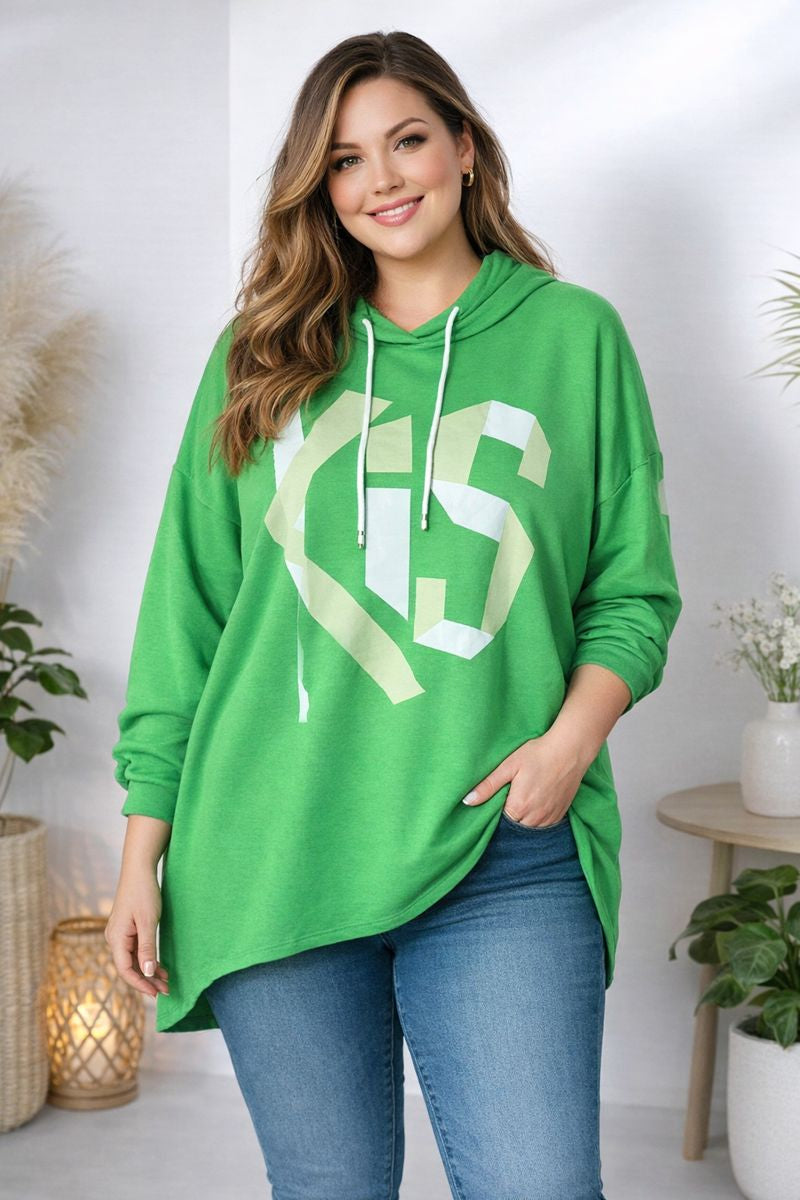 Kapuzen - Pullover Kiss Gr. 44 - 48 in versch. Farben