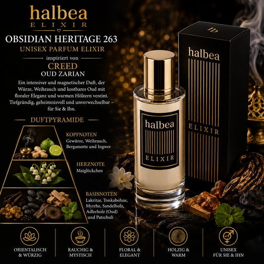 🖤✨ Obsidian Heritage 263 – Unisex Parfum Elixir ✨🖤 Inspiriert von Creed – Oud Zarian 🌙🌿