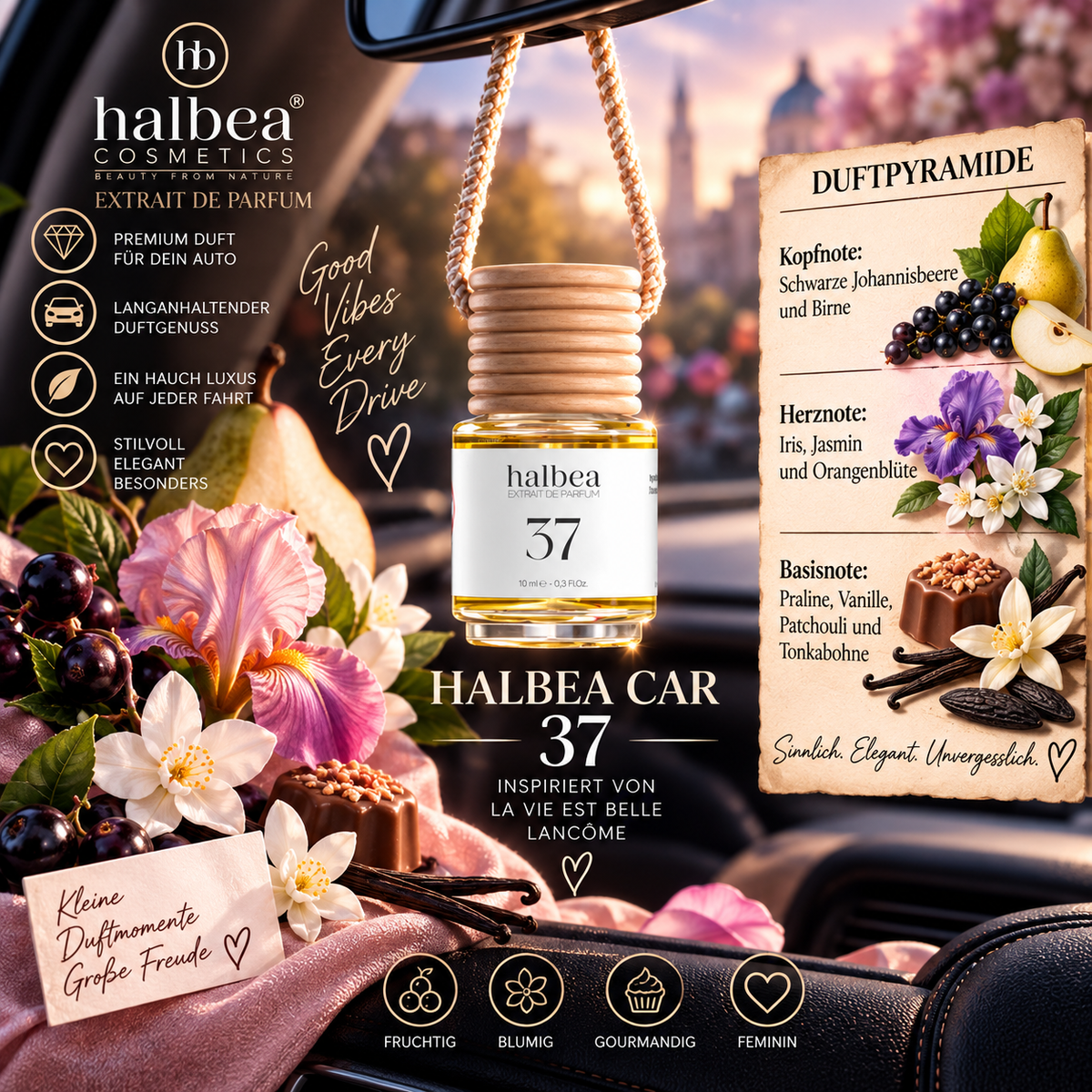 💖✨ 37 – Halbea Car 10 ml – Extrait de Parfum ✨💖 🌸 Inspiriert von La Vie Est Belle – Lancôme 🌸