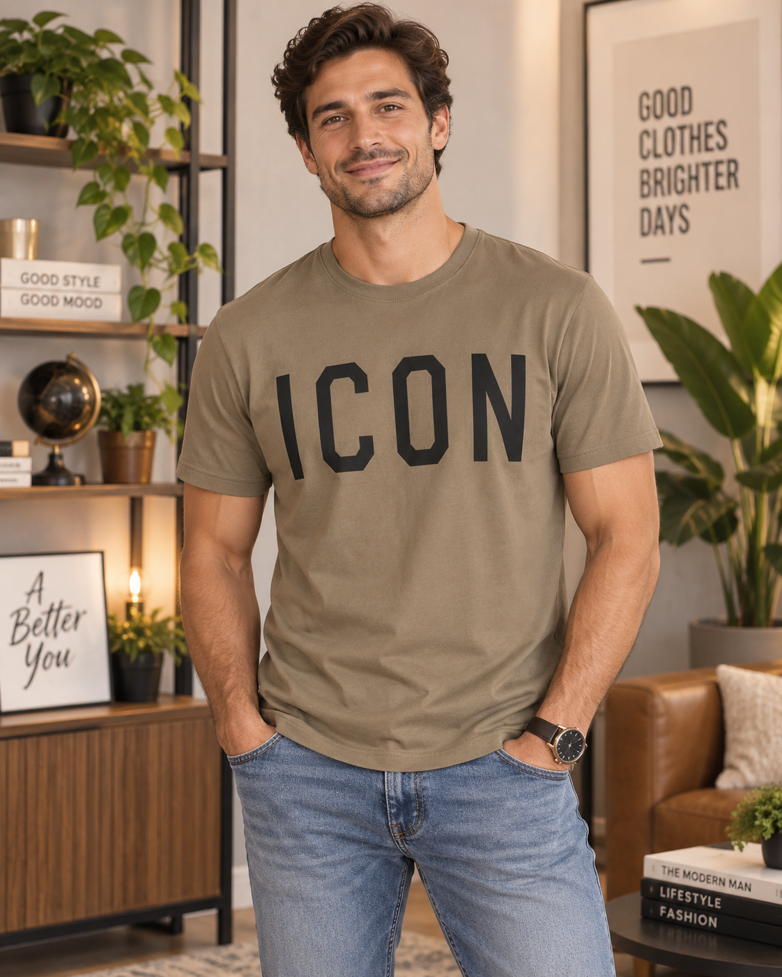 👕🔥 ICON T-Shirt für Herren – lässiger Style in 4 Farben 🔥👕