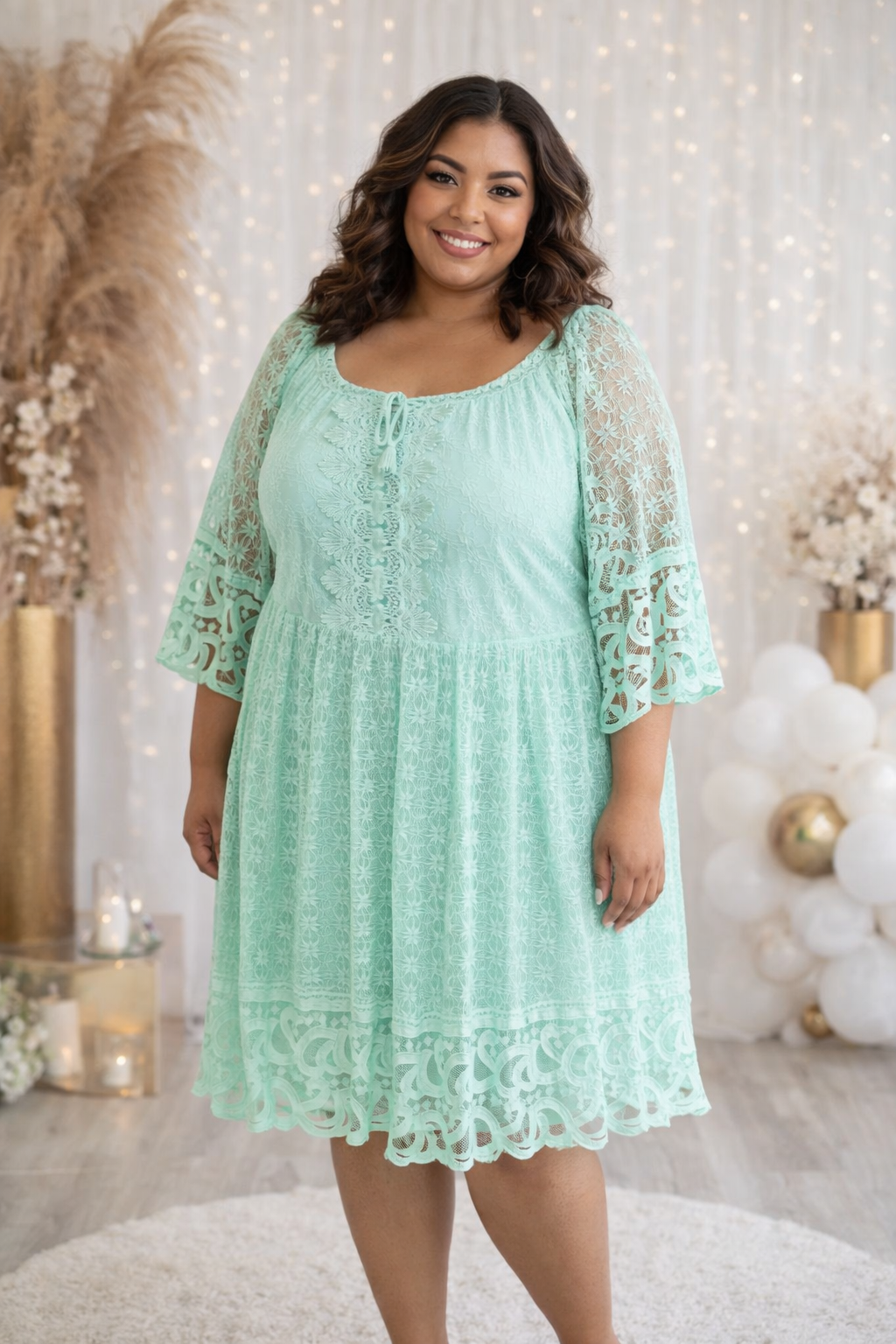 🌸 Spitzen-Tunikakleid – Gr. 46–52 | 2 Farben 🌸