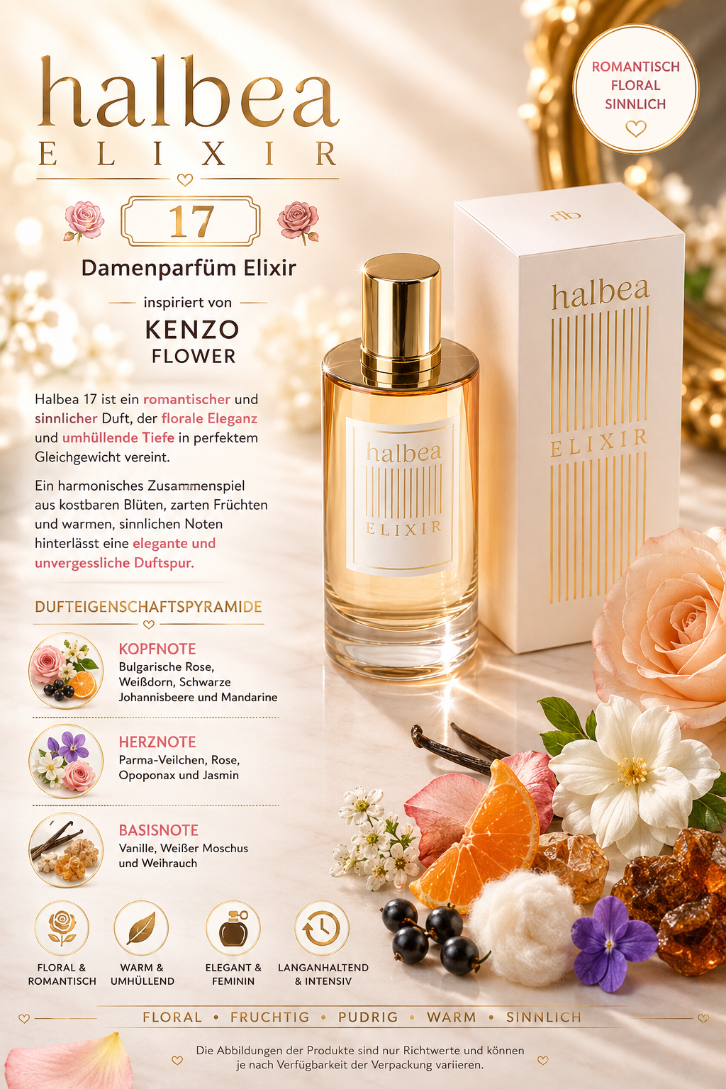 🌺✨ Halbea 17 – Damenparfum Elixir | inspiriert von Kenzo – Flower ✨🌺