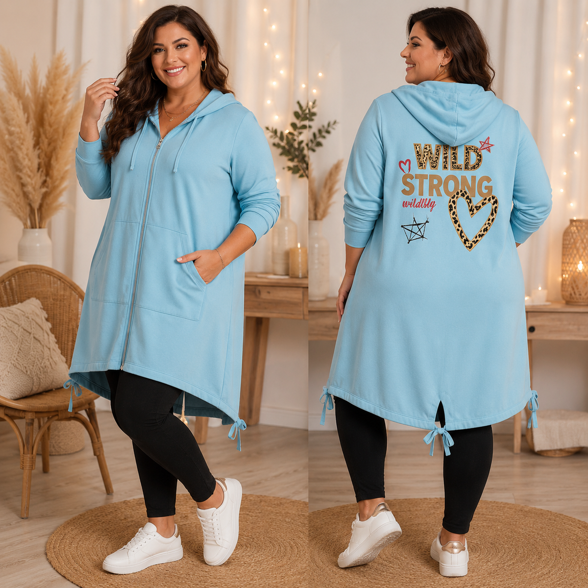 ⭐ Sweatmantel WILD STRONG – 2 Farben – Größe 54–58 ⭐
