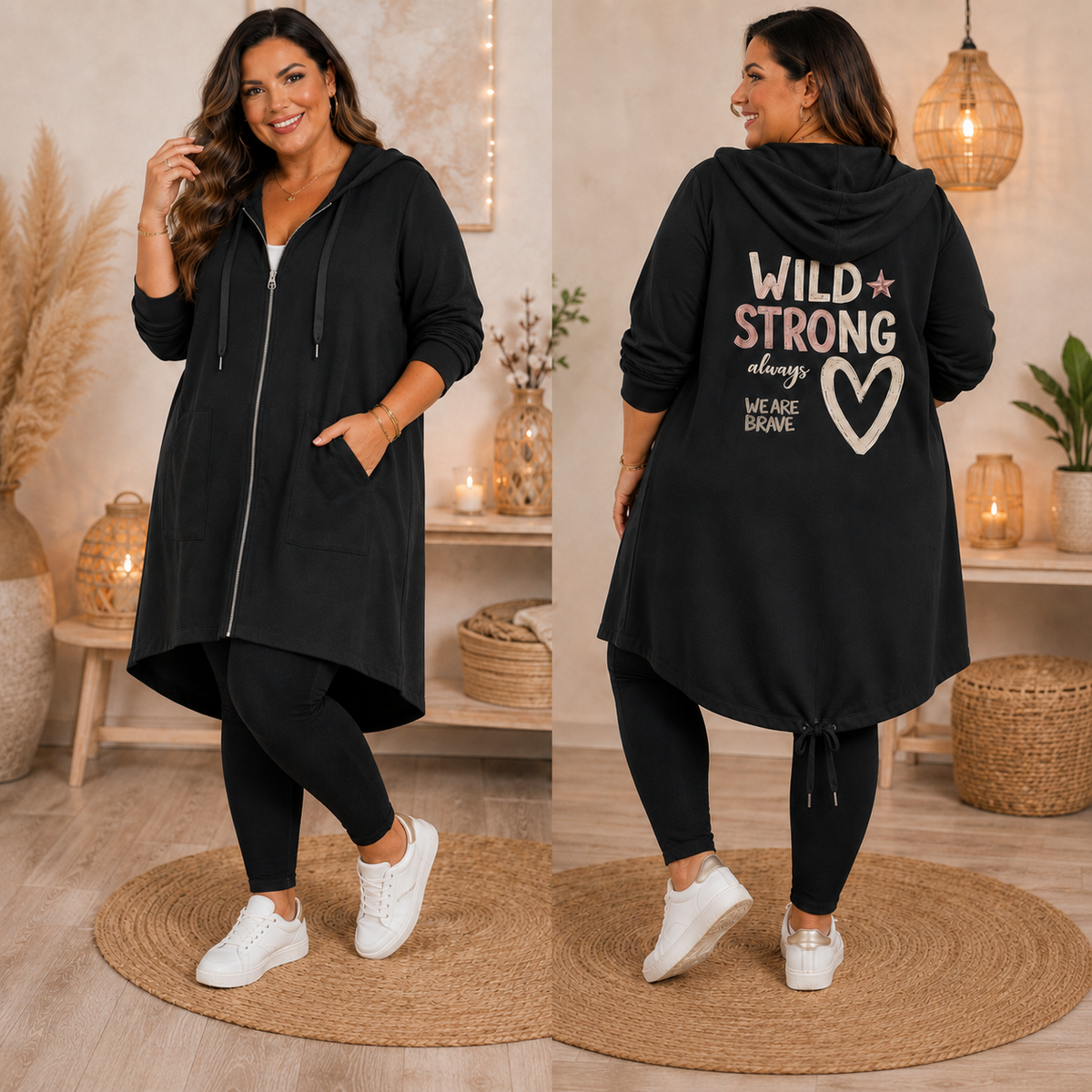 ⭐ Sweatmantel WILD STRONG – 2 Farben – Größe 54–58 ⭐