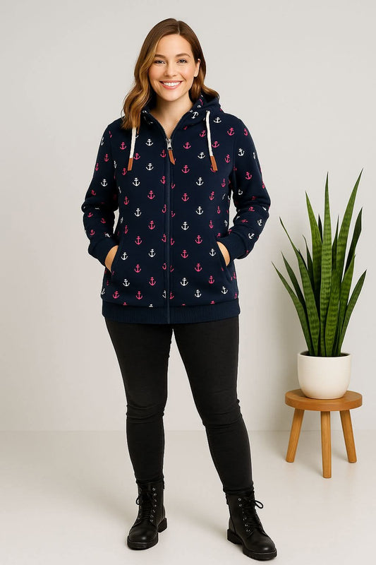 🎯 Anker-Kapuzenjacke ⚓ – 5 Größen – maritimer Look! 🎯