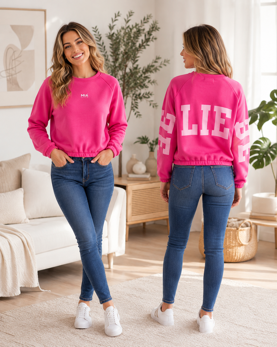 🙏 "BELIEVE" Statement Fleece Crop-Sweatshirt (4 Farben, One Size bis Gr. 42) 🙏