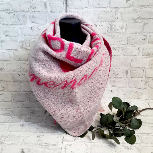 Großer kuschliger "Lieblingsmensch" Dreiecksschal in versch. Farben