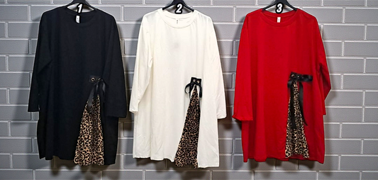 🧸💖💥 Tunika (Größe 48–54) – In 3 Farben mit trendigem Leo-Detail! 💥🧸