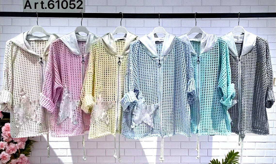 ✨ Vorbestellung Loch-Jacke „Stern“ ✨ 6 Farben 🌈 | Größe 38–42
