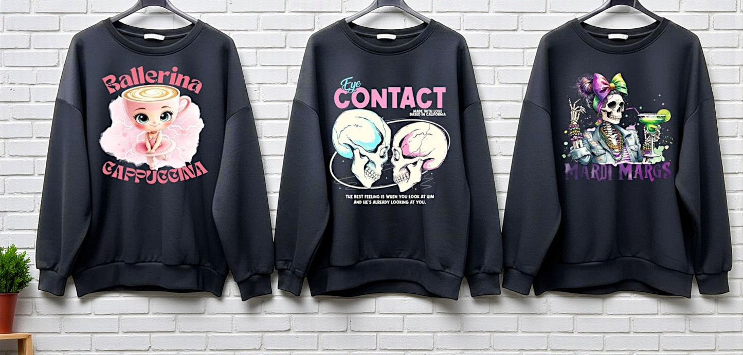 💀 Damen Oversize Sweatshirt „Graphic Vibes“ – Coole Prints