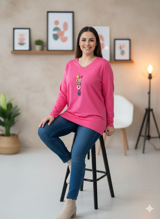 ✨ Langarm-Shirt "Viskose Comfort" – Perfekt für jeden Tag!