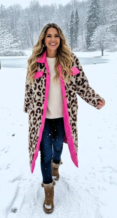 🐆✨ Wild & Warm: Der Luxus-Teddy-Mantel (Größe 38-44) für Deinen Statement-Look! 💖❄️