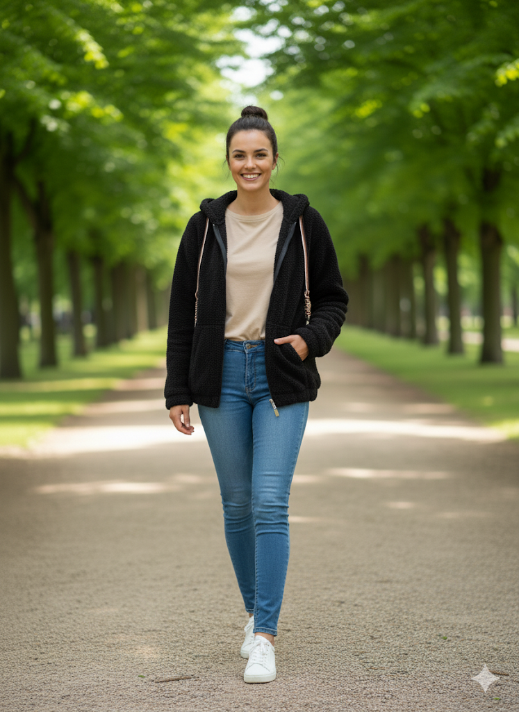 🧸 Teddy-Kapuzenjacke – 5 Farben – Gr. 38–46 tragbar ✨