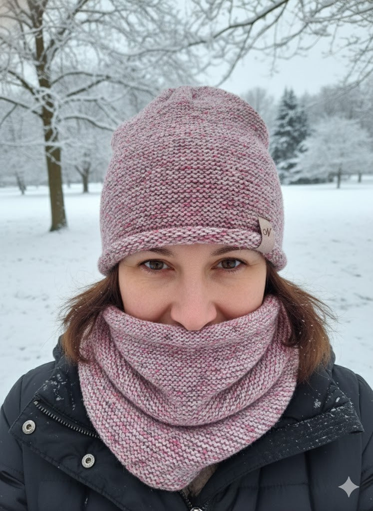 ✨ Strick-Winterset – Mütze + Loopschal – in 5 Farben ✨