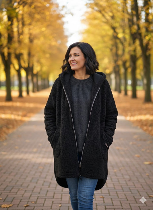 🧸✨ Teddy-Kapuzenjacke – Gr. 42–46 tragbar ✨🧸 💞 Kuschelig. Stylisch. Alltagstauglich. 💞