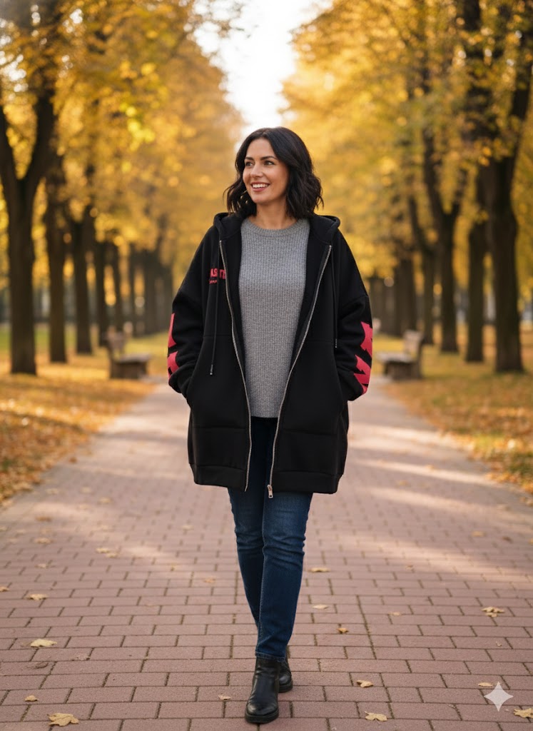 🛍️ Hoodie-Jacke „Namaste“ | Gr. 50-56 | Kuschel-Fleece 🧘‍♀️✨