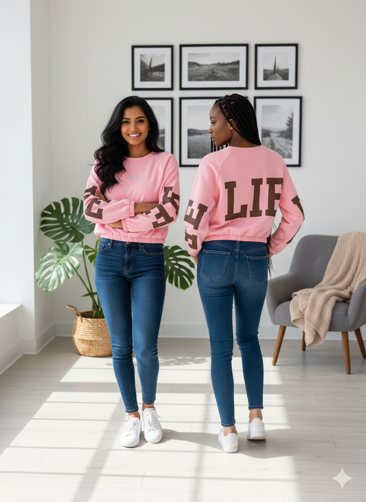 🙏 "BELIEVE" Statement Fleece Crop-Sweatshirt (4 Farben, One Size bis Gr. 42) 🙏