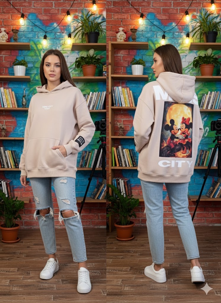 🧥 MISS CITY Hoodie – 3 Farben – One Size (bis Gr. 46) 🌈