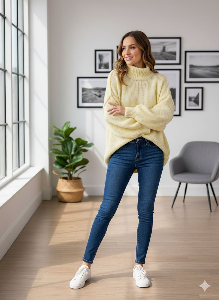 🧶 Kuschel-Traum! Oversize Rollkragen-Strickpullover (4 Farben, One Size bis Gr. 42) ☁️