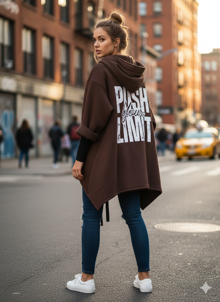 Hoodie-Jacke "Push Your Limit" | 4 Farben | Einheitsgröße (38-46) 🌈✨