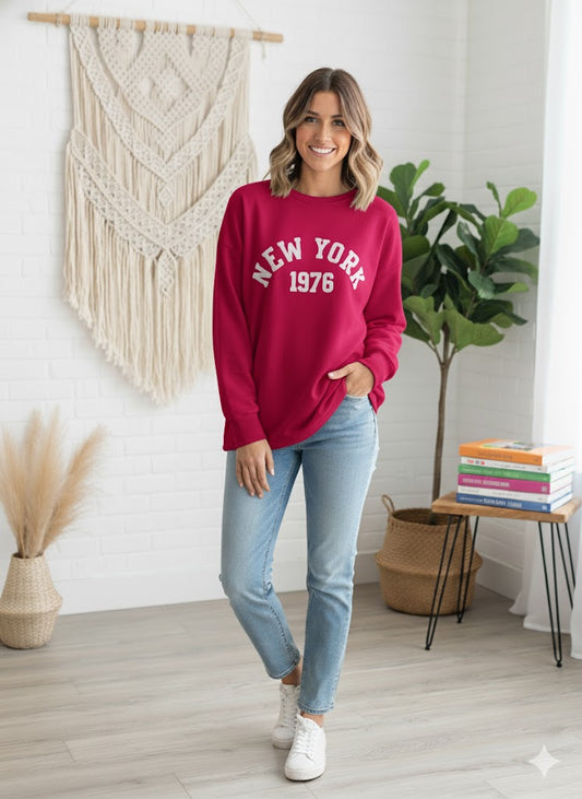 🗽 Sweatshirt „New York“ – 4 Farben – Gr. 42–48 🗽