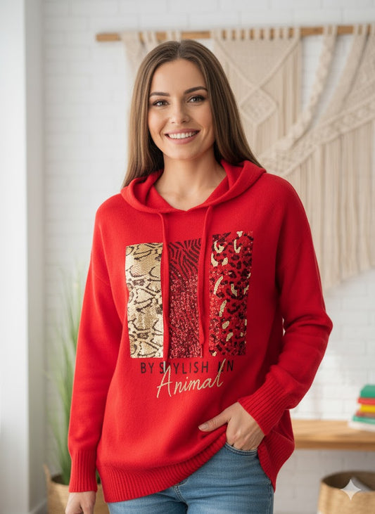 💕 Strick-Kapuzenpullover 💕 (Gr. 38–44)