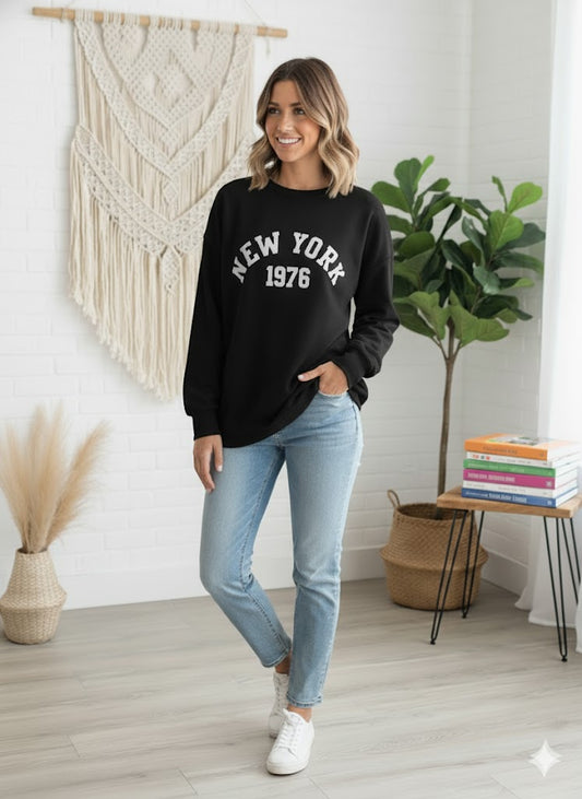 🗽 Sweatshirt „New York“ – 4 Farben – Gr. 42–48 🗽