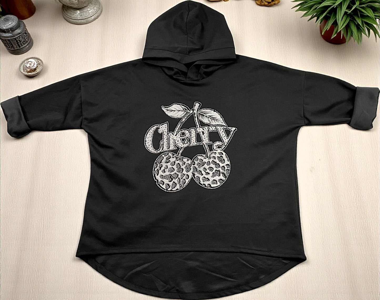 ✨ Vorbestellung Hoodie „Cherry“ 🍒 – Butterstoff – Gr. 42 – 46 – in 11 Farben ✨