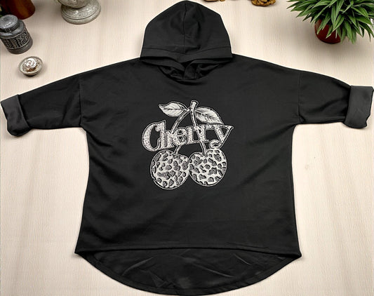 ✨ Vorbestellung Hoodie „Cherry“ 🍒 – Butterstoff – Gr. 42 – 46 – in 11 Farben ✨