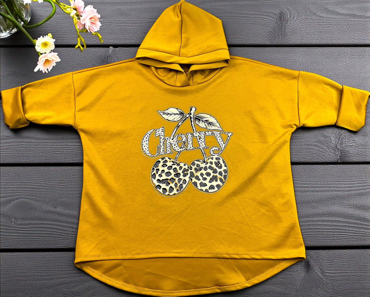✨ Vorbestellung Hoodie „Cherry“ 🍒 – Butterstoff – Gr. 42 – 46 – in 11 Farben ✨