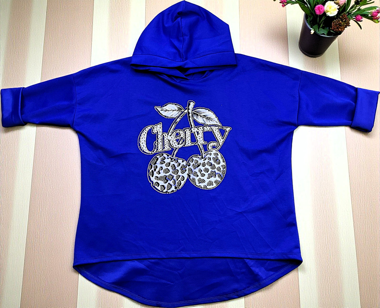 ✨ Vorbestellung Hoodie „Cherry“ 🍒 – Butterstoff – Gr. 42 – 46 – in 11 Farben ✨