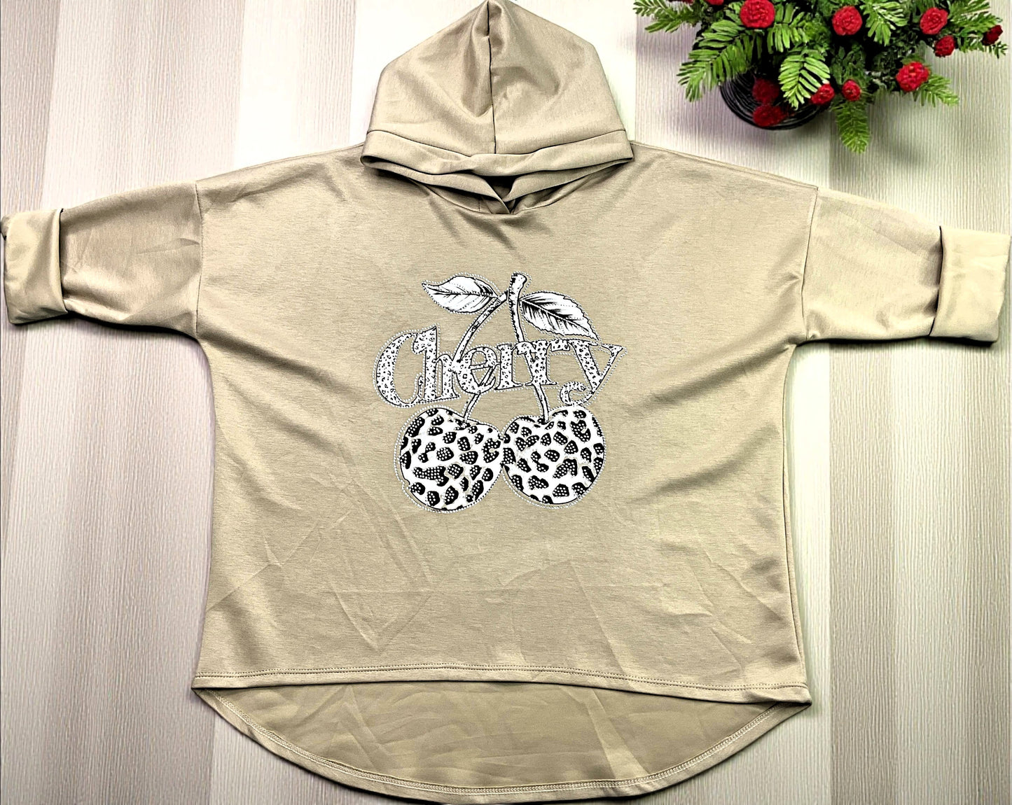 ✨ Vorbestellung Hoodie „Cherry“ 🍒 – Butterstoff – Gr. 42 – 46 – in 11 Farben ✨