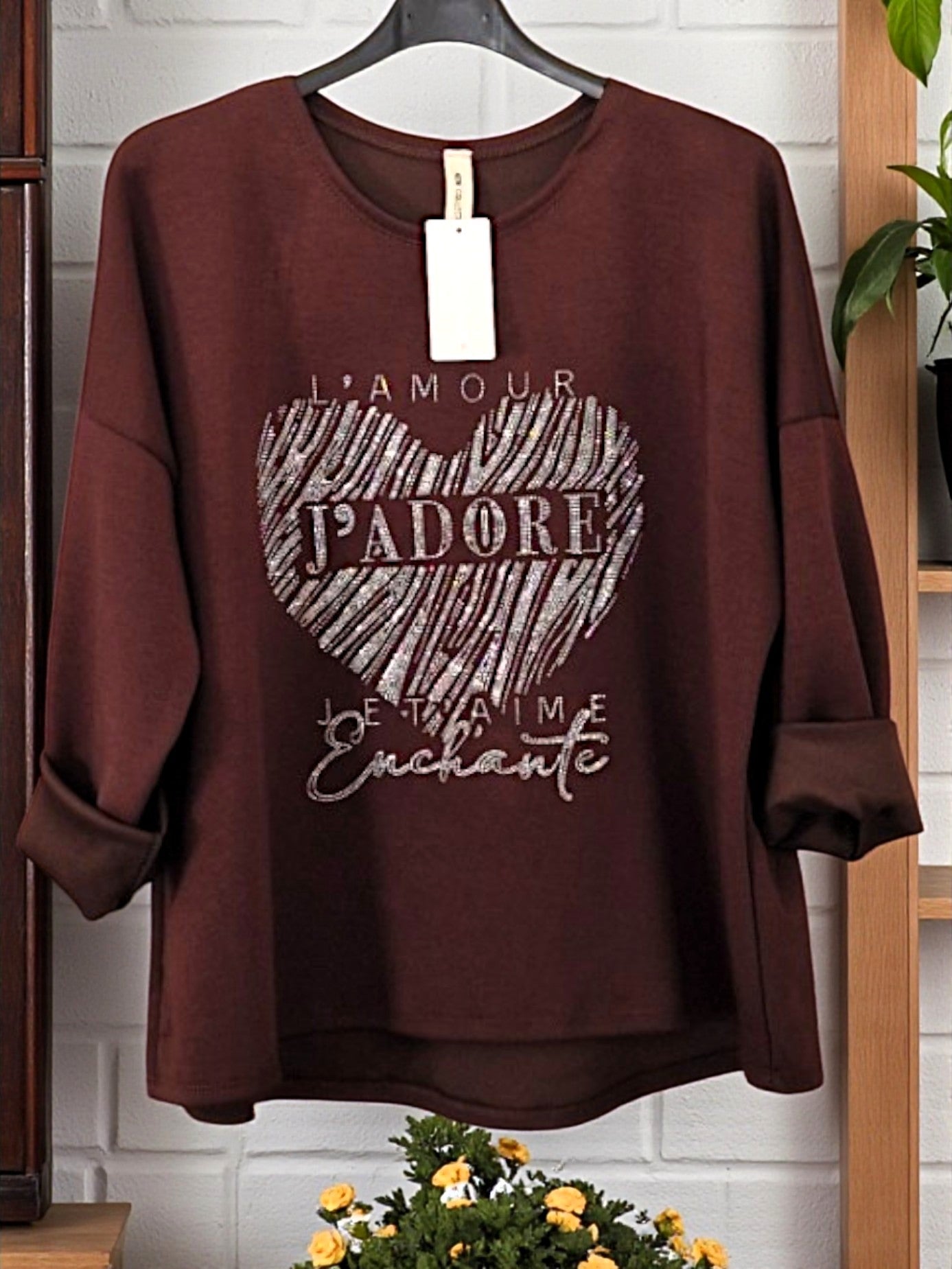 🎀 Sweatshirt "J'Adore" | Gr. 38-44 | 5 Farben 🎀