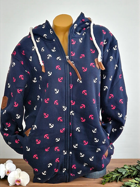 🎯 Anker-Kapuzenjacke ⚓ – 5 Größen – maritimer Look! 🎯