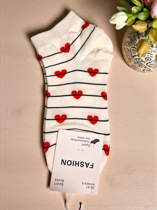🧦❤️ Sport Söckchen "Heart Lines" – Größe 36–41 tragbar ❤️🧦