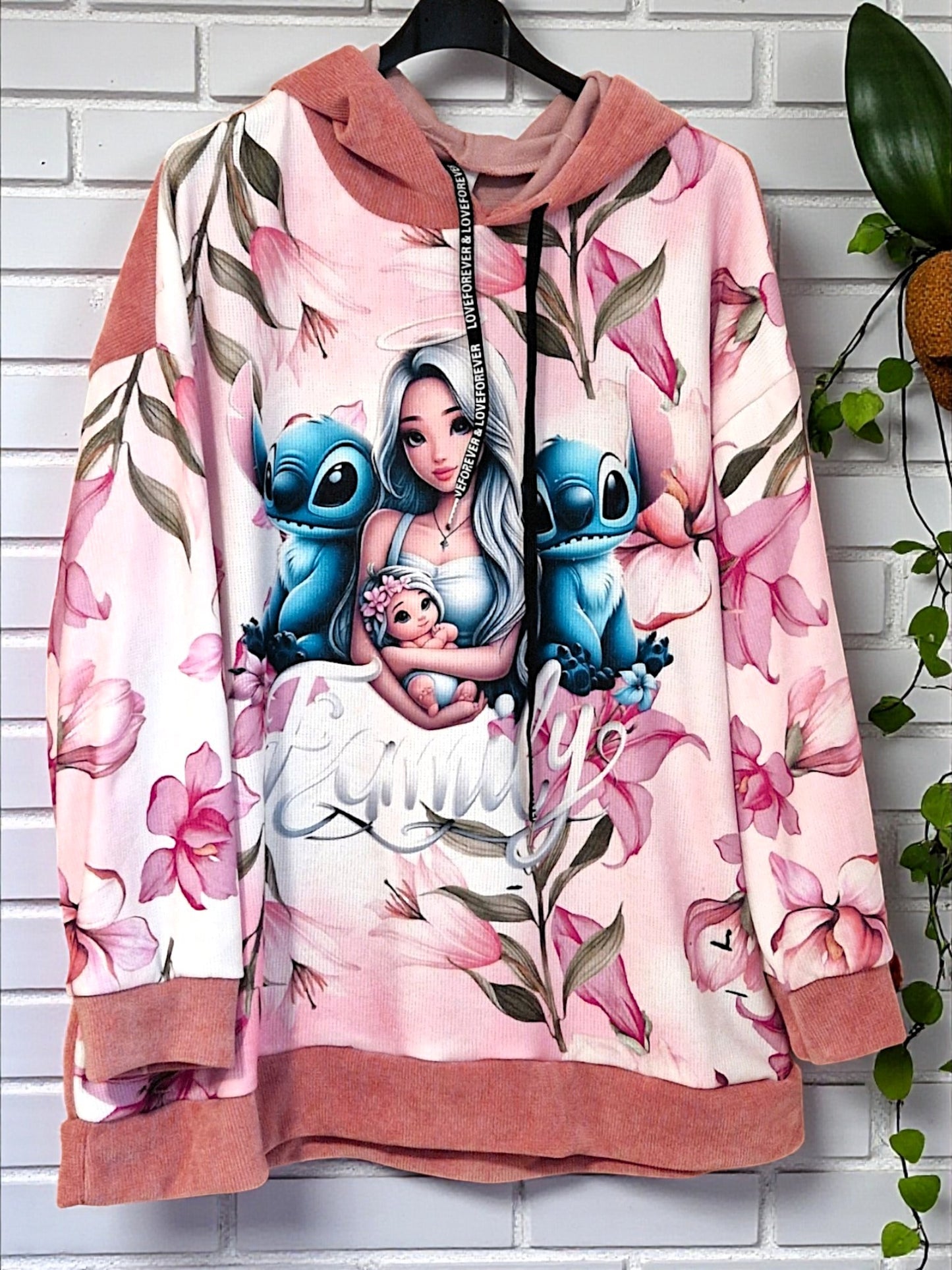 🌸✨ Feincord-Hoodie "Family" | 3 Farben | Gr. 42 – 48 tragbar ✨🌸