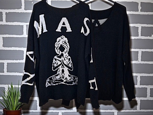 🧘‍♀️✨ Pullover mit Yoga-Motiv – 4 Farben – Größe 44–50 tragbar ✨🧘‍♀️