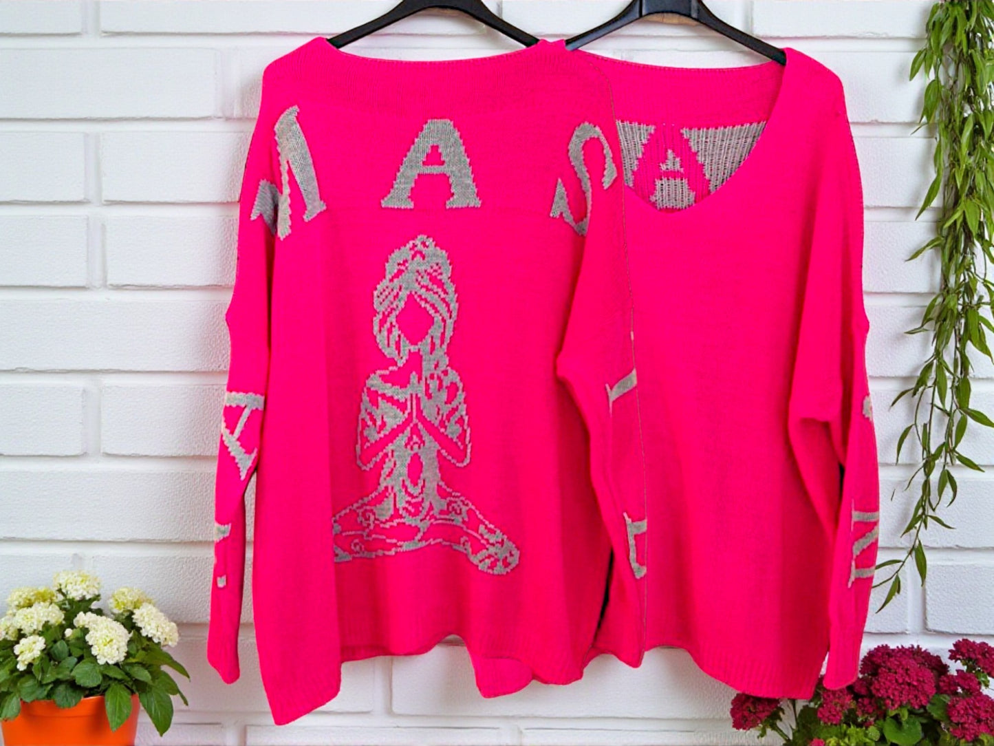 🧘‍♀️✨ Pullover mit Yoga-Motiv – 4 Farben – Größe 44–50 tragbar ✨🧘‍♀️