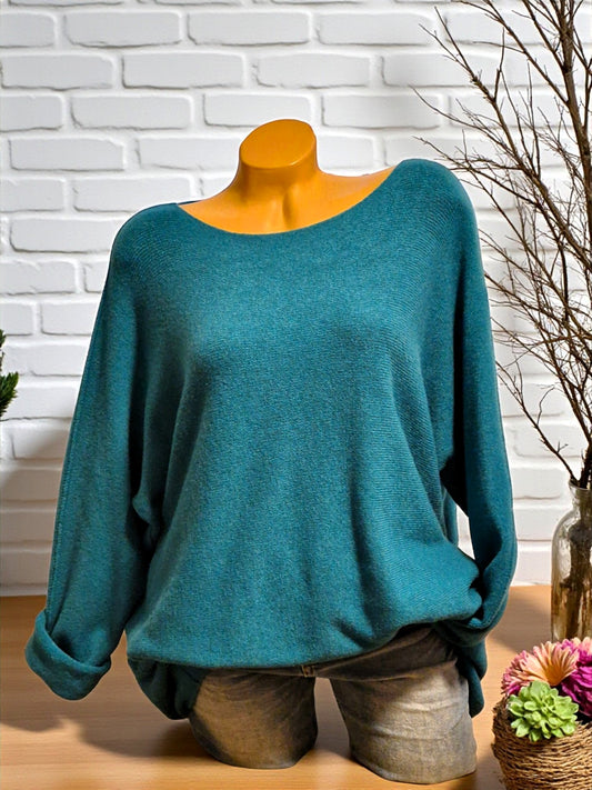 🧸 Kuschlig weicher Pullover – Gr. 42–48 – in 3 Farben 💙🤍🍷