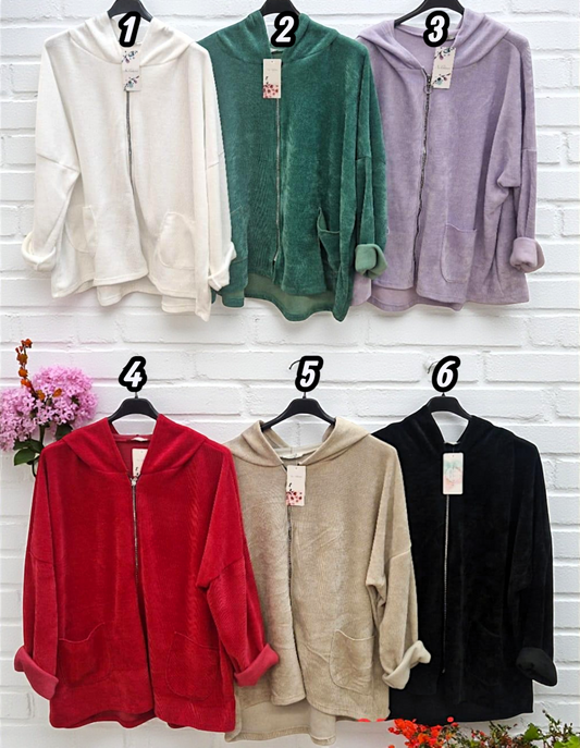 ✨ Vorbestellung – Kuschelweiche Feincord-Jacke Gr. 46–50 in 6 Farben ✨