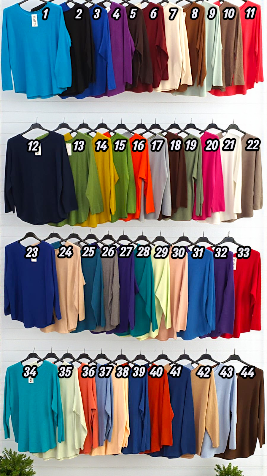 ✨ Vorbestellung – Pullover Gr. 36–42 in 44 Farben ✨