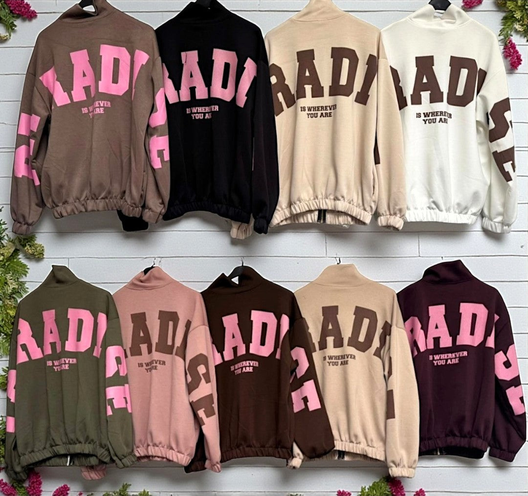 🧥✨ PARADISE Zip-Jacke – Gr. 38–44 | In 9 coolen Farben! ✨🧥