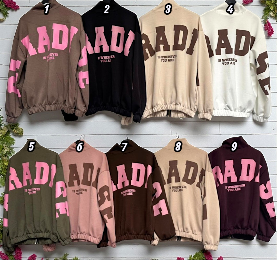 🧥✨ PARADISE Zip-Jacke – Gr. 38–44 | In 9 coolen Farben! ✨🧥